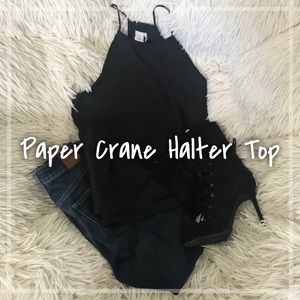 Paper Crane Halter Top | L